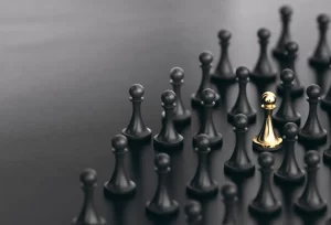a golden chess pawn is like a standout candidate to fill specialist digital transformation roles